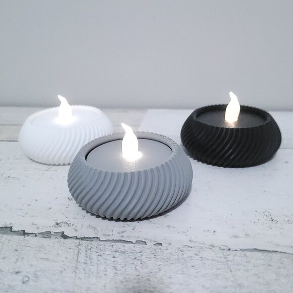 3 Minimalist Tealight Holder Modern Candle Holder cozy ambiance - Picture 4 of 4